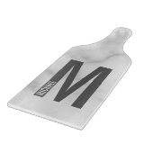 Planche À Découper Monogramme et nom personnalisés modernes (Coin)