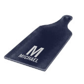 Planche À Découper Monogramme et nom personnalisés modernes (Coin)