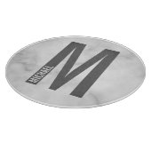 Planche À Découper Monogramme et nom personnalisés modernes (Coin)