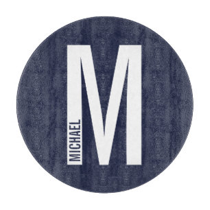 Planche À Découper Monogramme et nom personnalisés modernes