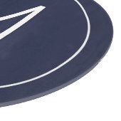 Planche À Découper Monogramme et nom personnalisés modernes (Coin)