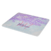 Planche À Découper Monogramme étoile pailleté rose violet ajouter let (Coin)