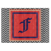 Planche À Découper Monogramme F Panneau de coupe en verre trempé (Devant)