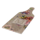 Planche À Découper Monogramme floral vintage rustique (Coin)