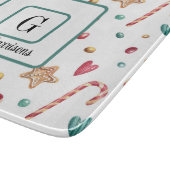 Planche À Découper Monogramme, Goodies sucrées Verre de Noël (Coin)