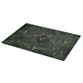 Planche À Découper Monogramme Green Marble Cutting Board (Coin)