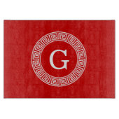 Planche À Découper Monogramme initial du cadre de ligne clé grecque b (Devant)