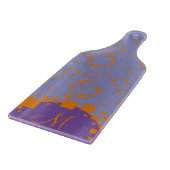 Planche À Découper Monogramme initial Orange Purple Circle Carré Art (Coin)