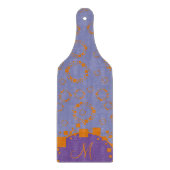 Planche À Découper Monogramme initial Orange Purple Circle Carré Art (Devant)