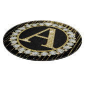 Planche À Découper Monogramme Initiale Personnalisée avec Dégoulinade (Coin)
