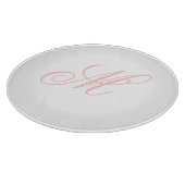 Planche À Découper Monogramme Initiale Rose Élégant (Coin)