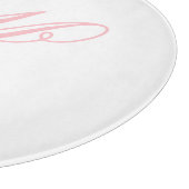Planche À Découper Monogramme Initiale Rose Élégant (Coin)
