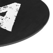Planche À Découper Monogramme Lettres Initiales Noir Blanc Simple (Coin)