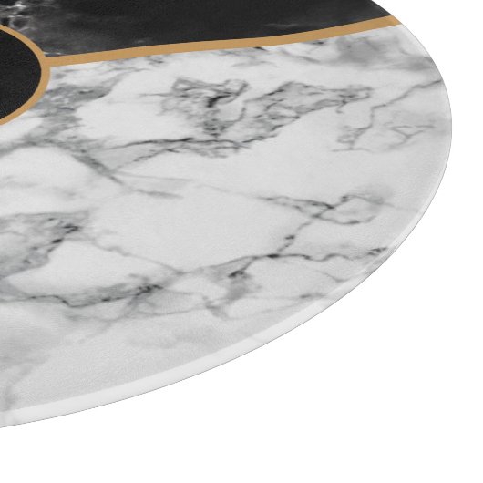 Planche À Découper Monogramme Marbre de la table de coupe personnalis (Coin)