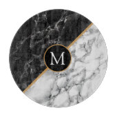 Planche À Découper Monogramme Marbre de la table de coupe personnalis (Devant)