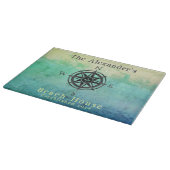Planche À Découper Monogramme marin Ombre turquoise (Coin)
