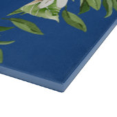 Planche À Découper Monogramme méditerranéen citron bleu (Coin)