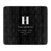 Planche À Découper Monogramme moderne modifiable Nom et message | Noi (Devant)