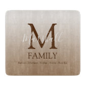 Planche À Découper Monogramme moderne personnalisé (Devant)