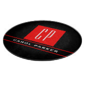 Planche À Découper Monogramme moderne Professional Plain Nom simple (Coin)