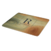 Planche À Découper Monogramme moderne tendance en marbre (Coin)