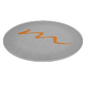 Planche À Découper monogramme moderne tendance gris professionnel (Coin)