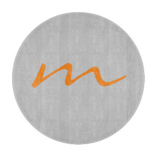 Planche À Découper monogramme moderne tendance gris professionnel