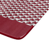 Planche À Découper Monogramme motif de base rouge et blanc (Coin)