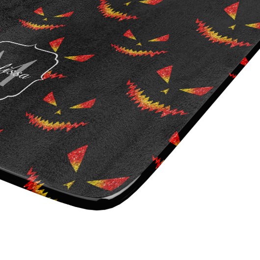 Planche À Découper Monogramme motif d'Halloween Sparkly Jack O'Lanter (Coin)