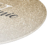Planche À Découper Monogramme ombré pailleté or chic (Coin)