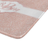 Planche À Découper Monogramme Parties scintillant rose (Coin)