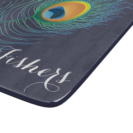 Planche À Découper Monogramme Peacock (Coin)