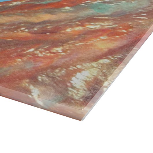 Planche À Découper Monogramme Peinture Abstraite Nom de famille (Coin)