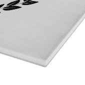 Planche À Découper Monogramme personnalisé avec feuilles de laurier (Coin)