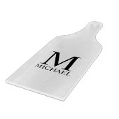 Planche À Découper Monogramme personnalisé classique et boîte de coup (Coin)