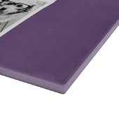 Planche À Découper Monogramme personnalisé Eggplant et collage photo  (Coin)