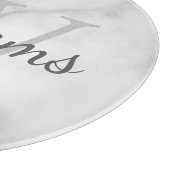 Planche À Découper Monogramme personnalisé et apparence de marbre de  (Coin)