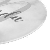 Planche À Découper Monogramme personnalisé et marbre de nom (Coin)
