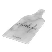 Planche À Découper Monogramme personnalisé et marbre de nom de famill (Coin)