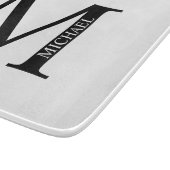 Planche À Découper Monogramme personnalisé et tableau de découpe de n (Coin)