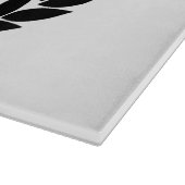 Planche À Découper Monogramme personnalisé Feuilles de laurier et Cou (Coin)