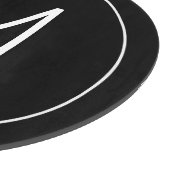 Planche À Découper Monogramme personnalisé moderne et porte-nom (Coin)