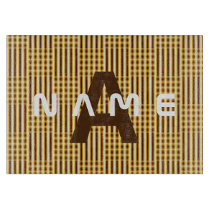 Planche À Découper Monogramme personnalisé Or Luxe élégant Abstrait