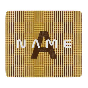 Planche À Découper Monogramme personnalisé Or Luxe élégant Abstrait