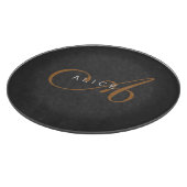 Planche À Découper Monogramme plat tendance Nom initial (Coin)