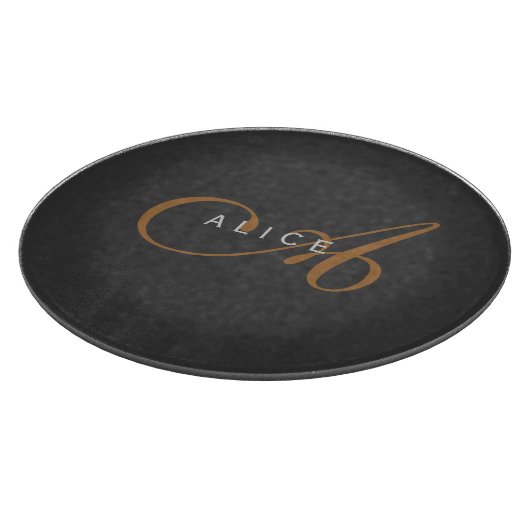 Planche À Découper Monogramme plat tendance Nom initial (Coin)