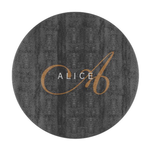 Planche À Découper Monogramme plat tendance Nom initial (Devant)