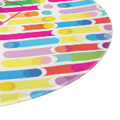 Planche À Découper Monogramme Rainbow Diagonal Lines Motif Pop Art (Coin)