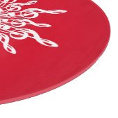 Planche À Découper Monogramme rouge de Noël G-Clef Snowflake (Coin)