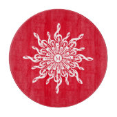 Planche À Découper Monogramme rouge de Noël G-Clef Snowflake (Devant)